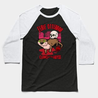 Eerie Otterror - Funny Horror Otter Baseball T-Shirt